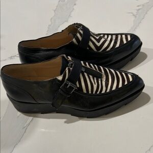 William Rast Black and White Flats with Zebra Pattern